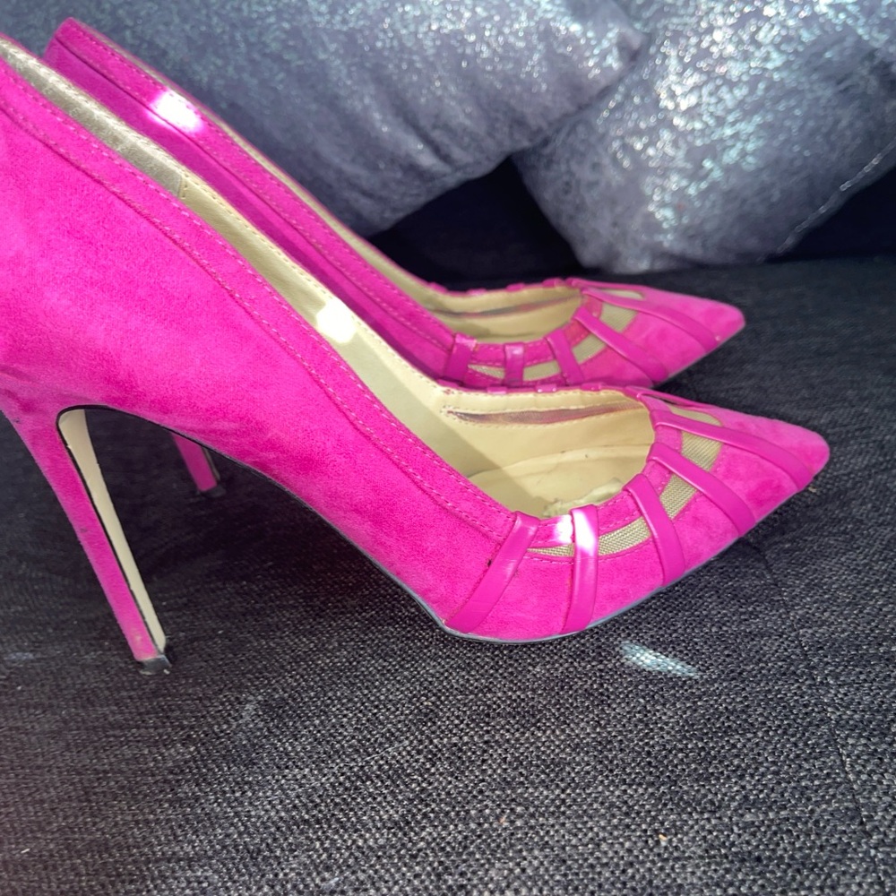 GX by Gwen Stefani Fuchsia Suede Heels